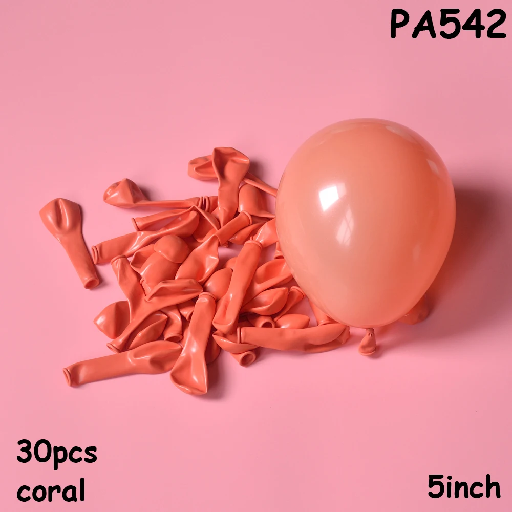 PA542 Macaron coral 30 шт 5 дюймов Macarons цвет пастельные воздушные шарики в виде леденцов круглый, из латекса гелиевые балоны для украшения дня рождения/свадьбы/помолвки - Цвет: PA542 Macaron coral