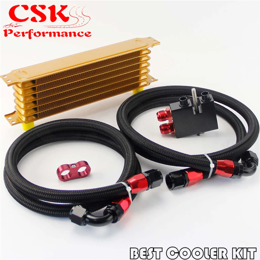 Комплект масляного радиатора 7 Row Trust для BMW N54 двигателя Twin Turbo 135 E82 335 E90 E92 E93 Gold|oil