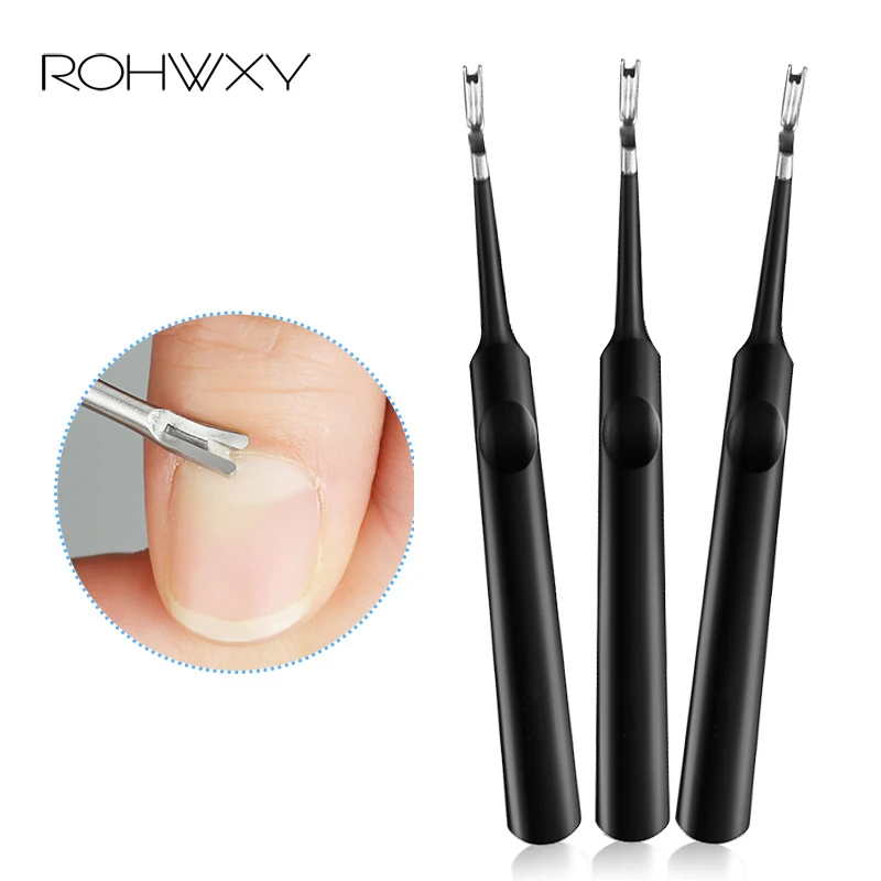 ROHWXY 1/5 шт нержавеющая сталь кутикулы толкатель вилочка для маникюра инструмент