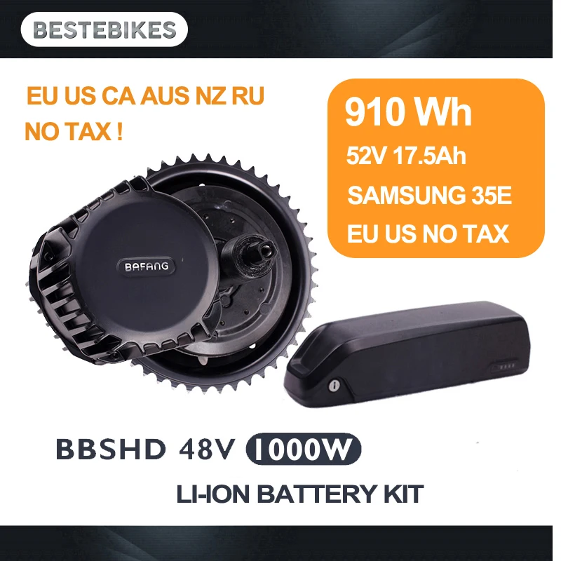 Bafang BBSHD 1000 Вт с 52v17. 5ah батарея комплект BBS03 velo electrique bicicleta electrica mid двигатель привод
