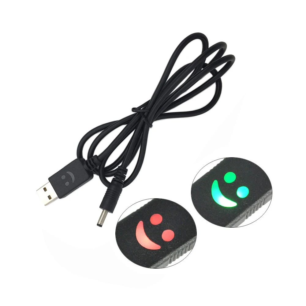 Kkhlitec Портативный 1 м 3 фута улыбающееся лицо 4,2 в налобный зарядный usb-шнур фара USB кабель для зарядки стены улыбка лицо фонарик линия