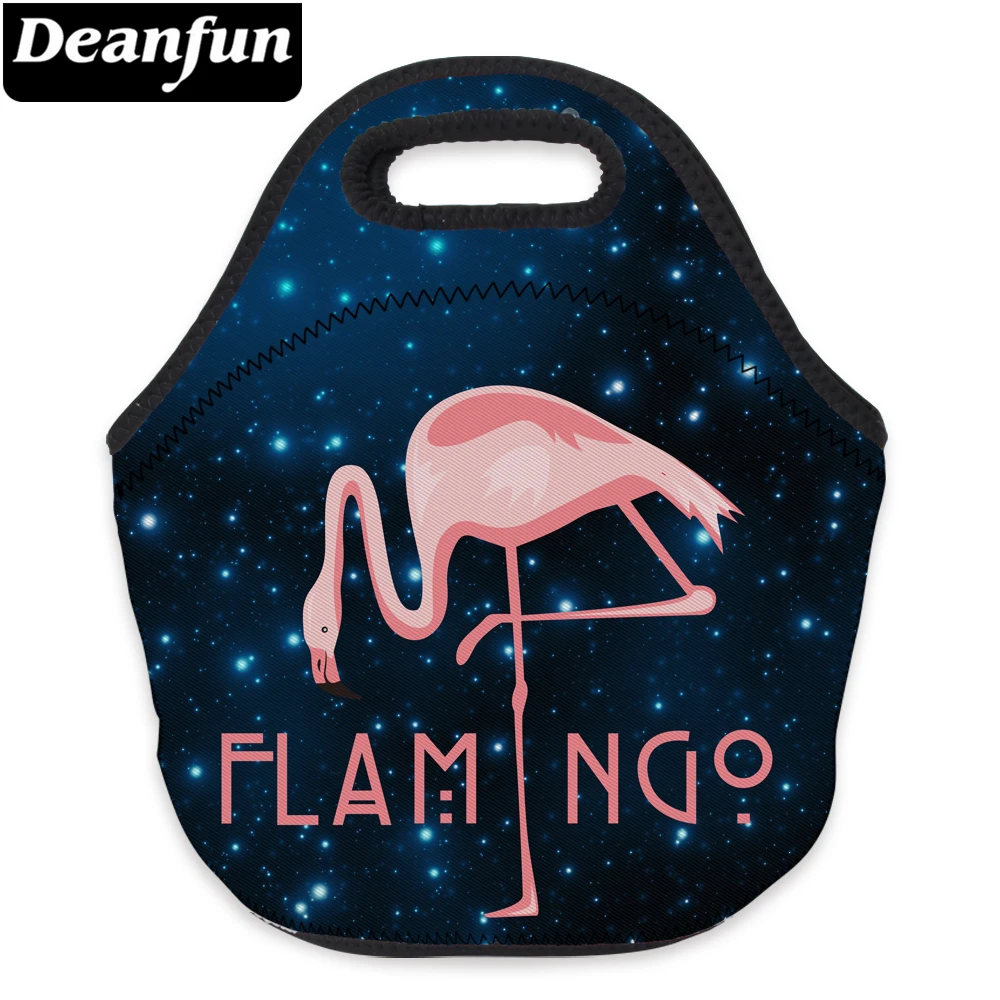 Deanfun неопреновая сумка для ланча с 3D принтом Звездный фламинго Женская мода