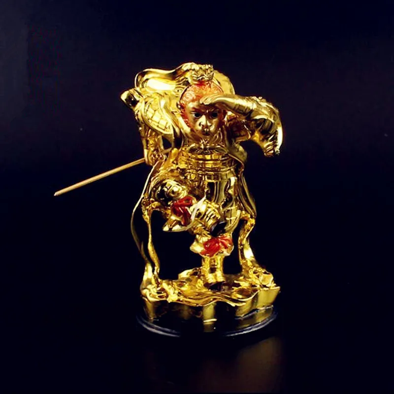 Qitian Dasheng Sun Wukong God статуя украшения метод защиты дьявола Священная битва победа Будда Смола позолоченный - Цвет: Золотой
