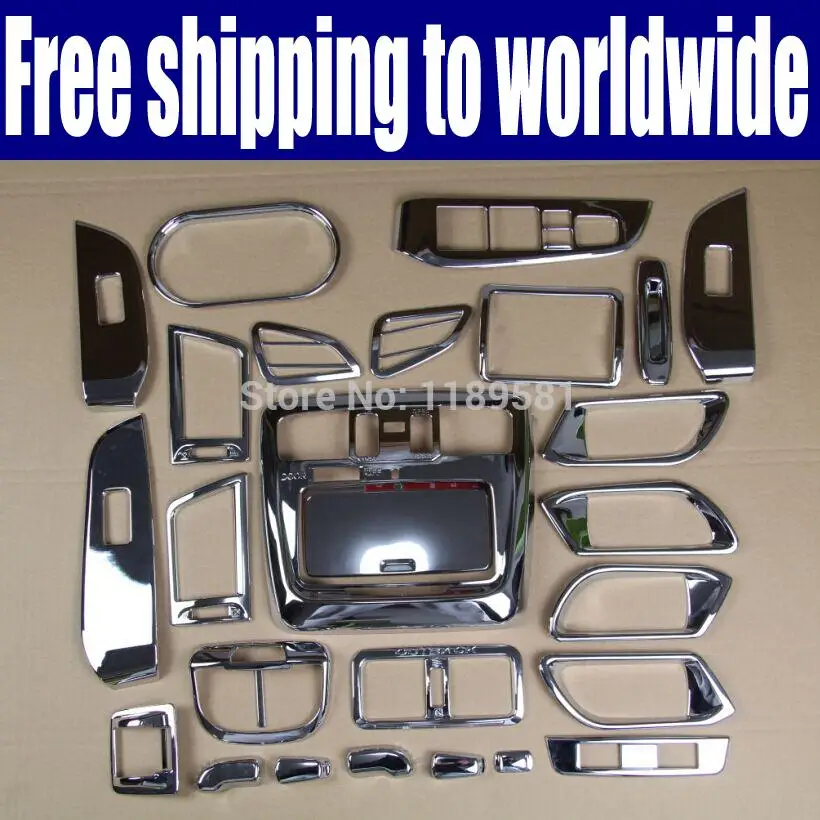 

For Subaru Outback 2015 2016 2017 ABS Chrome Inside Interior Cover Trim Full Set 26Pcs