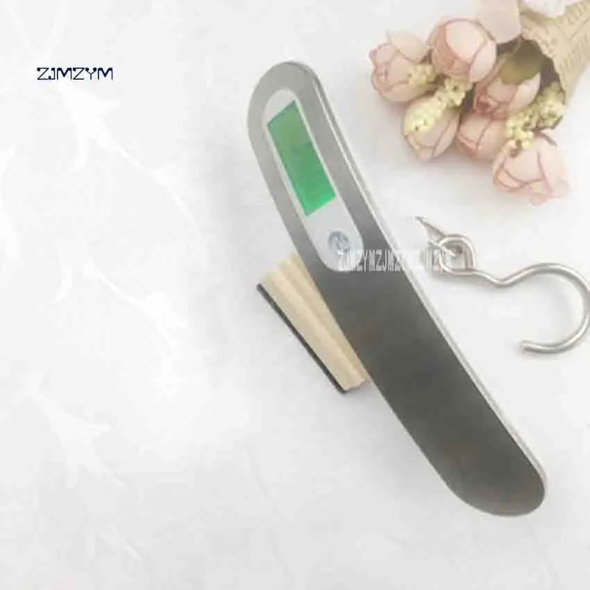 ZJMZYM New YW-S013 High-precision Electronic Portable Luggage Scales Stainless Steel Panel 50kg/10g Digital Hanging Pocket Scale |