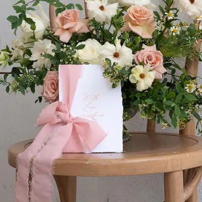 pink vows card 1 шт. украшения из бумаги для свадьбы День брака фото реквизит Mr Mrs his ее обет карты - Цвет: pink vows card