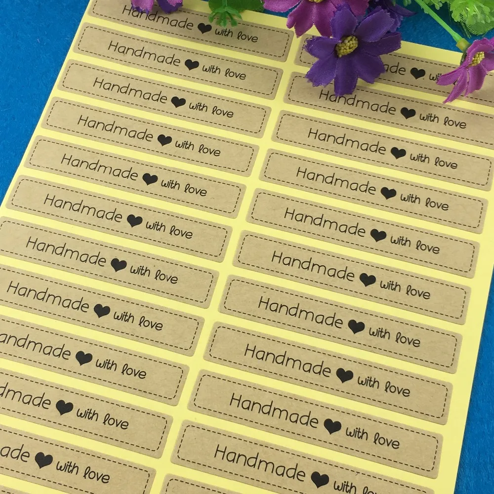 500 шт. ручная работа пользовательские наклейки этикетки с надписью love для