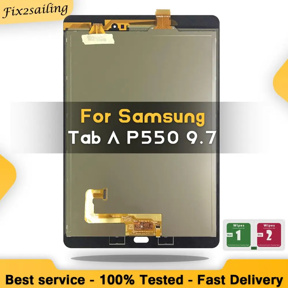 ЖК-дисплей для Samsung Galaxy Tab A 9,7 SM-P550 SM-P555 P550 P555 сенсорный экран дигитайзер стекло ЖК-дисплей сборка Замена
