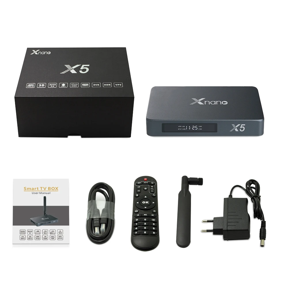 ТВ-приставка Realtek RTD1295 X5 Xnano Android 6.0 OpenWRT(NAS) 2 ГБ/16 ГБ AC Поддержка PVR USB3.0 HDMI2.0 HDR BT 4 0