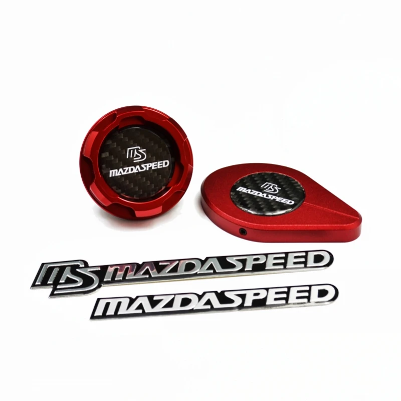 Алюминиевая крышка моторного масла и радиатора 2 шт. Эмблема Для MAZDA RX7 RX8 323 FAMILIA BP