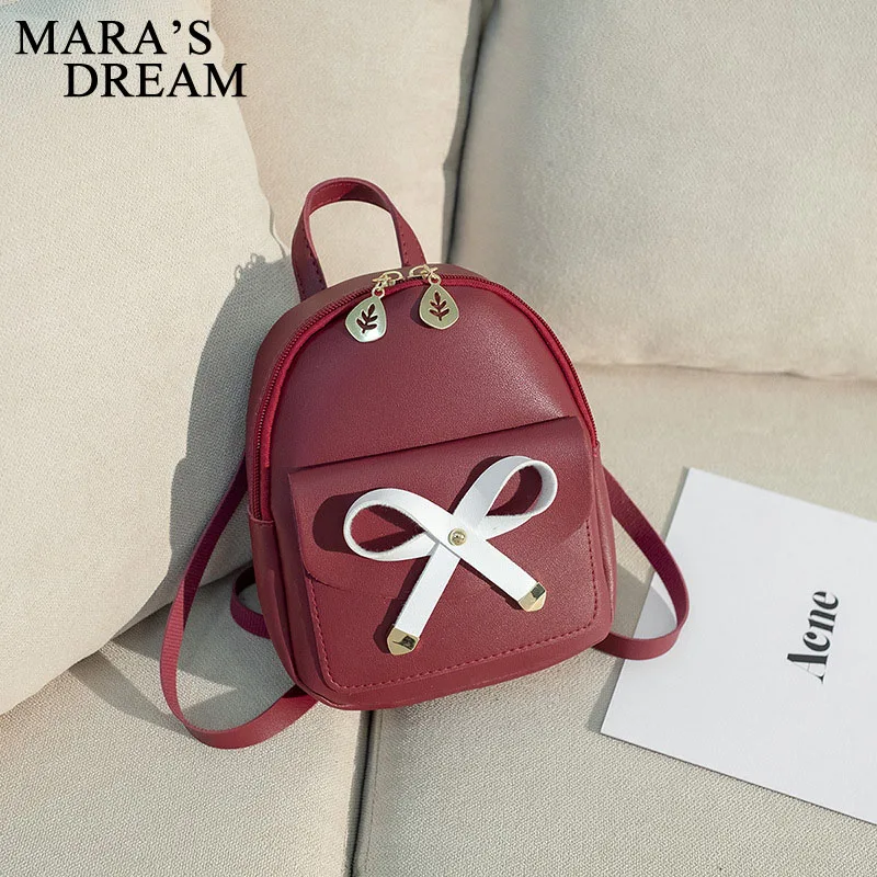 

Mara's Dream 2021 Ladies Bow Small Shoulder Bag New Solid Color Slung Shoulder Mobile Phone Bag Messenger Bag