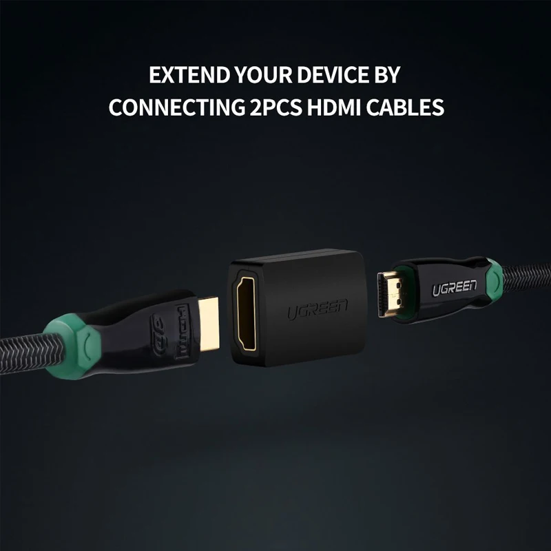 Ugreen HDMI совместимый удлинитель Женский на гнездовой разъем 4K 2 0 Удлинительный