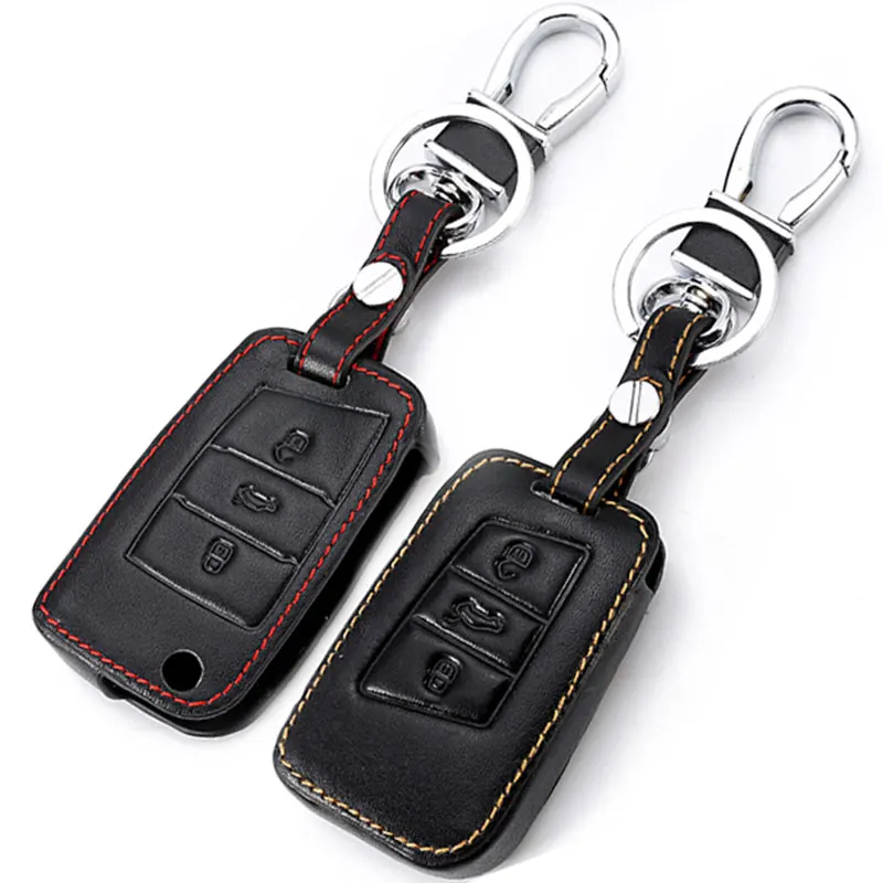 Чехол для ключей из натуральной кожи чехол Vw Golf 7 Skoda Octavia A7 Seat Leon Ibiza Volkswagen Gti R Tiguan
