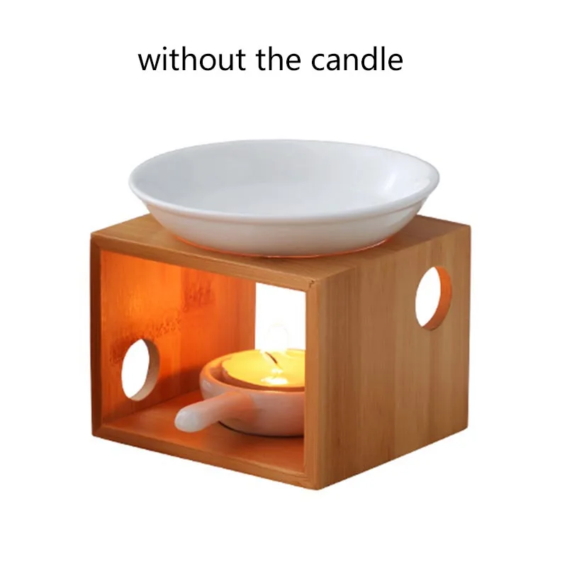 Incense Burner Натуральный бамбук, ароматическая горелка, ароматические лампы, свеча, эфирное масло, нагреватель, романтический подсвечник, Ночной светильник, йога, спа, курильница, искусство - Цвет: Incense Burner