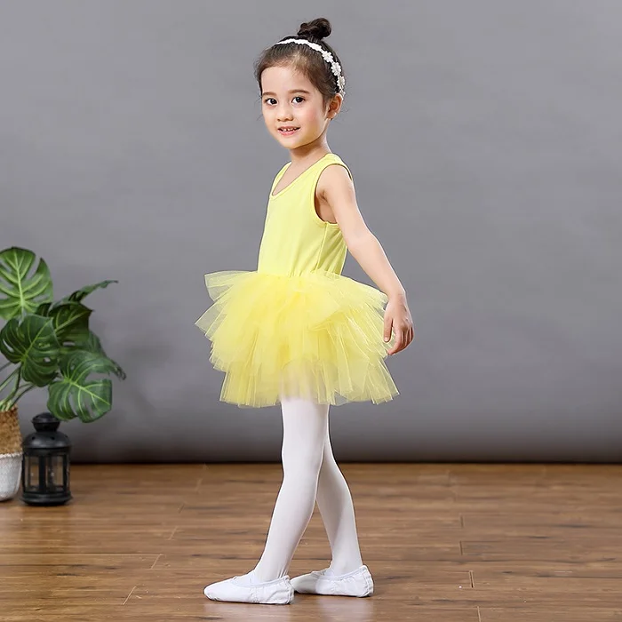 yellow1 Модное балетное платье-пачка для девочек; осенний детский элегантный костюм принцессы выступлений на свадьбу; летняя детская одежда - Цвет: yellow1