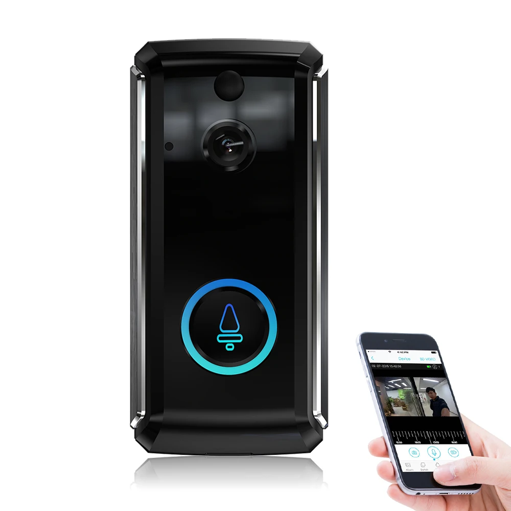 WIFI 1080P дверной звонок домашняя камера безопасности беспроводной видео ИК Ночное