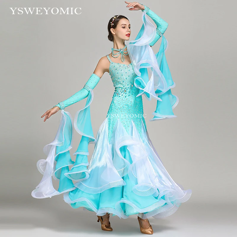 Женское платье для бальных танцев Azure торжеств и фламенко | Тематическая одежда