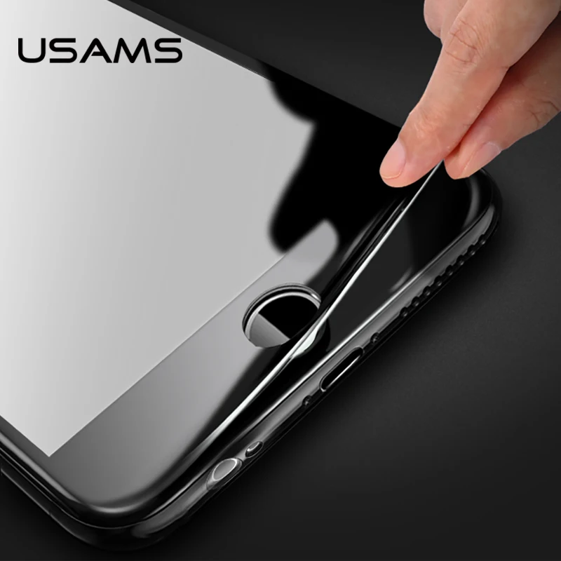 USAMS 2 шт./партия 9H 3D 0 3 мм закаленное стекло из углеродного волокна для iphone 6 6s Plus 7
