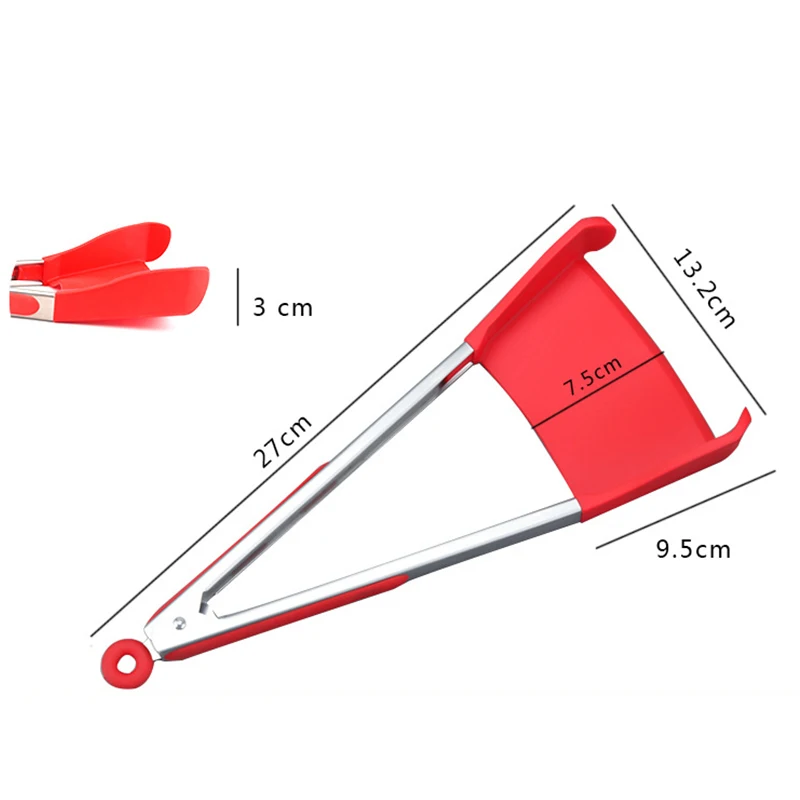 9 дюймовые умные Щипцы 2 в 1 Кухонные шпатель и щипцы антипригарные термостойкие