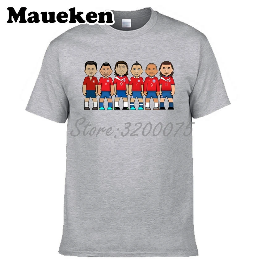 Мужские легенды Leonel Sanchez Chile Ivan Zamorano Alexis Humberto Suazo Gary Medel Marcelo Salas футболка W0522030 |