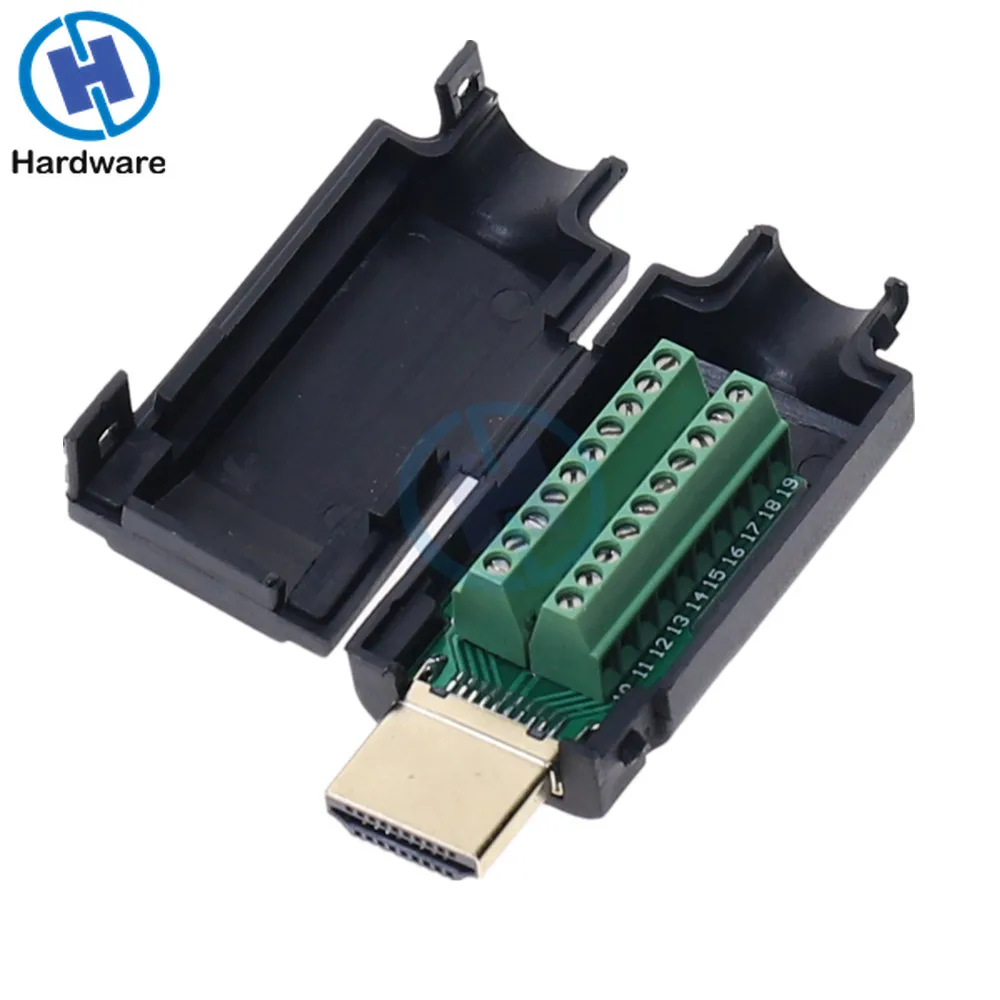 1 шт. HDMI папа 2 ряда 19 Pin вилкой/корейский производитель кабелей коммутационная