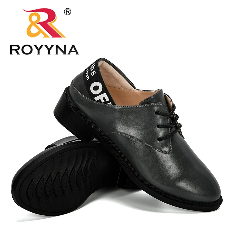 

ROYYNA 2019 New Popular Style Comfortable Women Dress Shoes Lace-Up Female Pumps Low Heels Ladies Wedges Shoes Trendy Feminimo