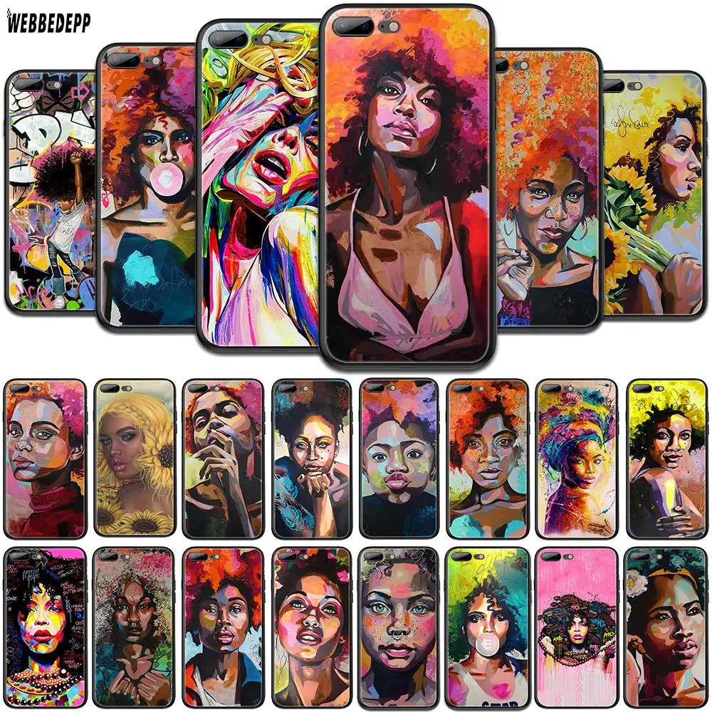 WEBBEDEPP Anette Tjaerby Gal чехол для телефона из ТПУ с рисунком афро волос OPPO A1 A3S A5s A7 A37 A57 A73