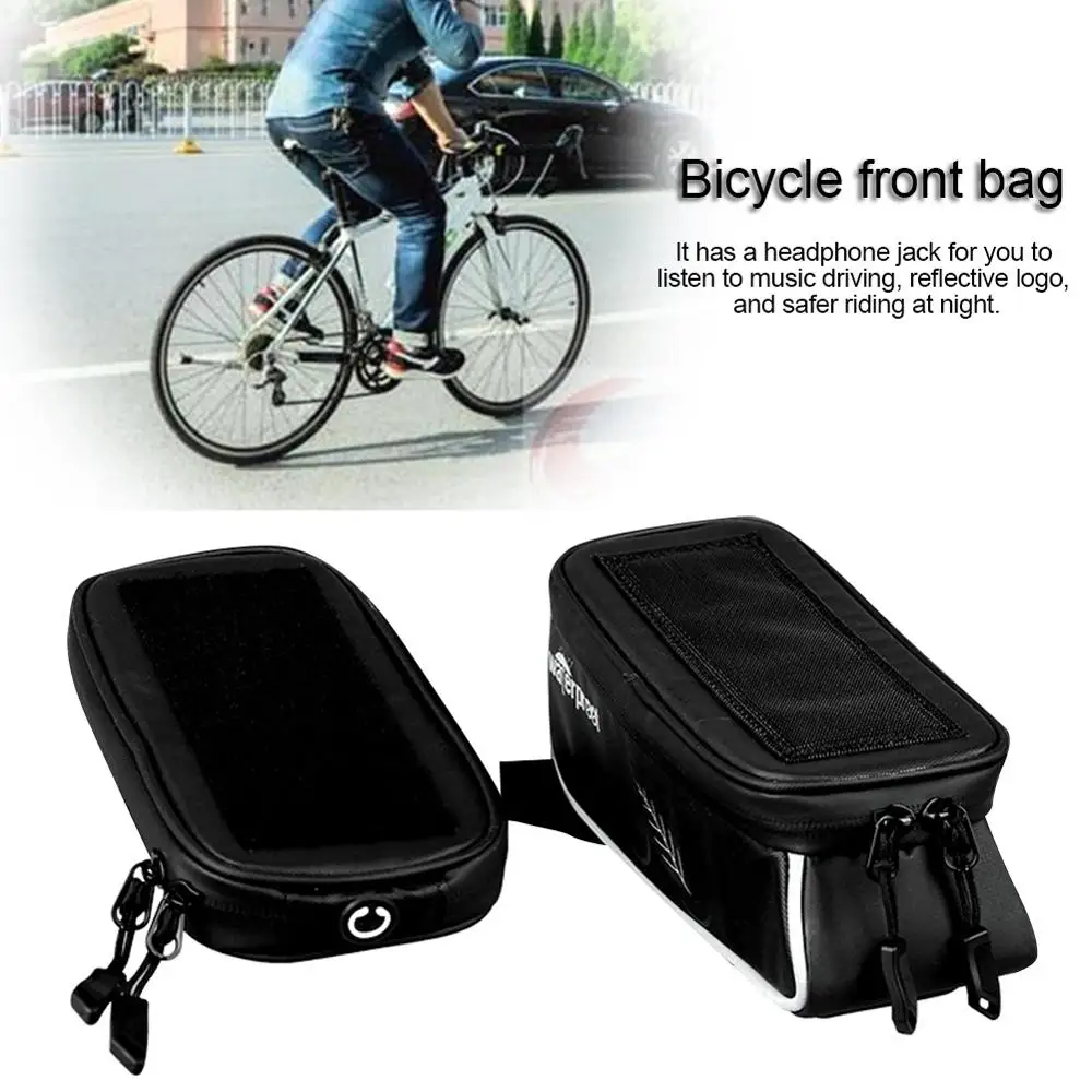 Mountain Road Bike Handlebar Bag Bicycle Cycling Waterproof Front Frame PVC Roll Top Design Pannier Basket | Спорт и развлечения