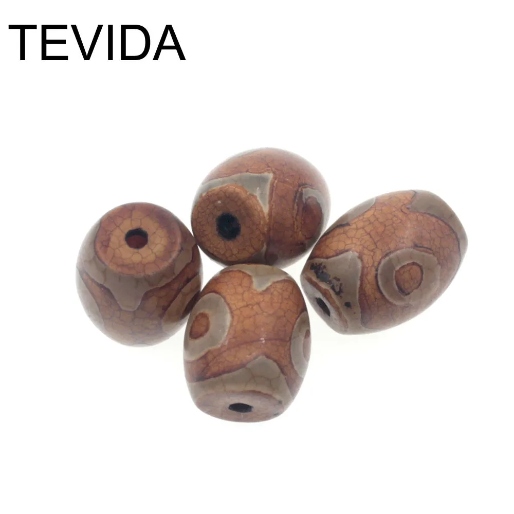 TEVIDA R42 5 шт. тибетские Мистические бусины Dzi 3 глаза жемчужины для самостоятельного