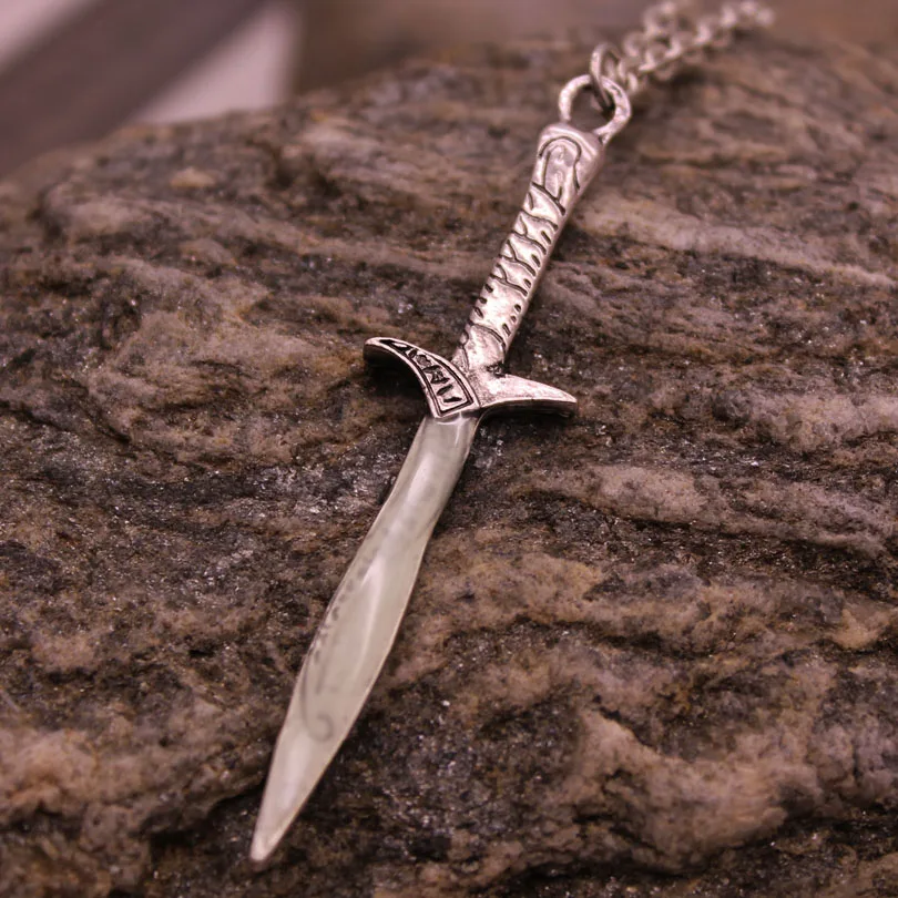 

Bilbo Baggins SWORD necklace GLOW in the DARK Luminous The Hobbit The Sting sword Pendants & Necklaces