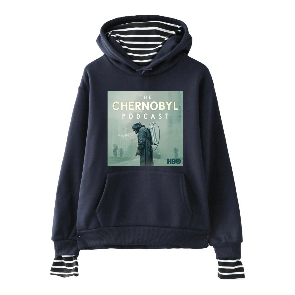 Hot Chernobyl Women Fake Two Piece Hoodie Hoody 2019 Street Popular Winter Sweatshirt Women's Harajuku Hooded Hoodies Plus Size | Женская