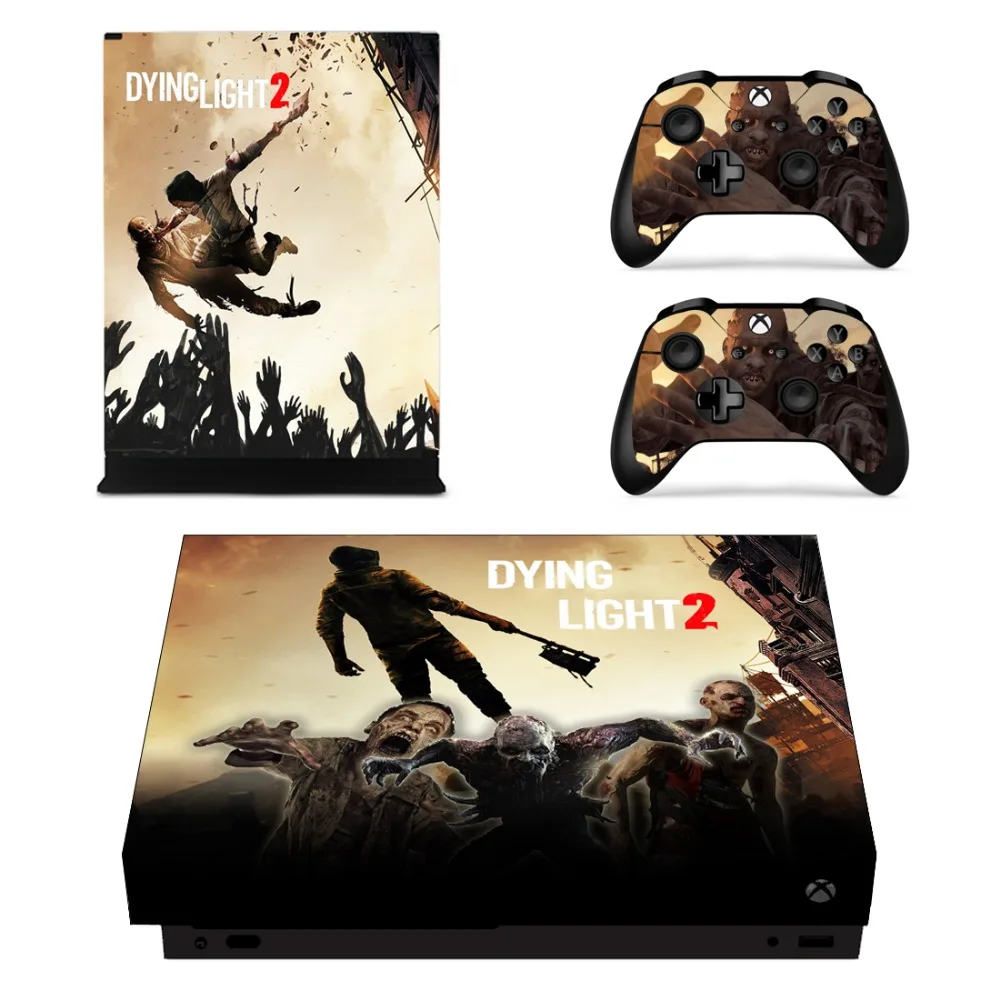 Умирает светильник 2 кожи Стикеры наклейка для Microsoft Xbox One X Slim консоли и