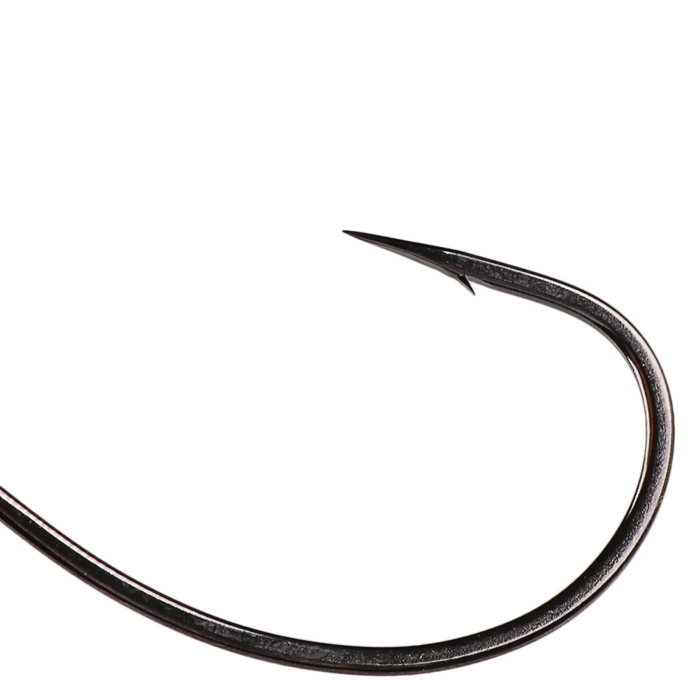 Смарт 10 шт. широкий живот кривошипно рыболовные крючки черные никелевый крюк для