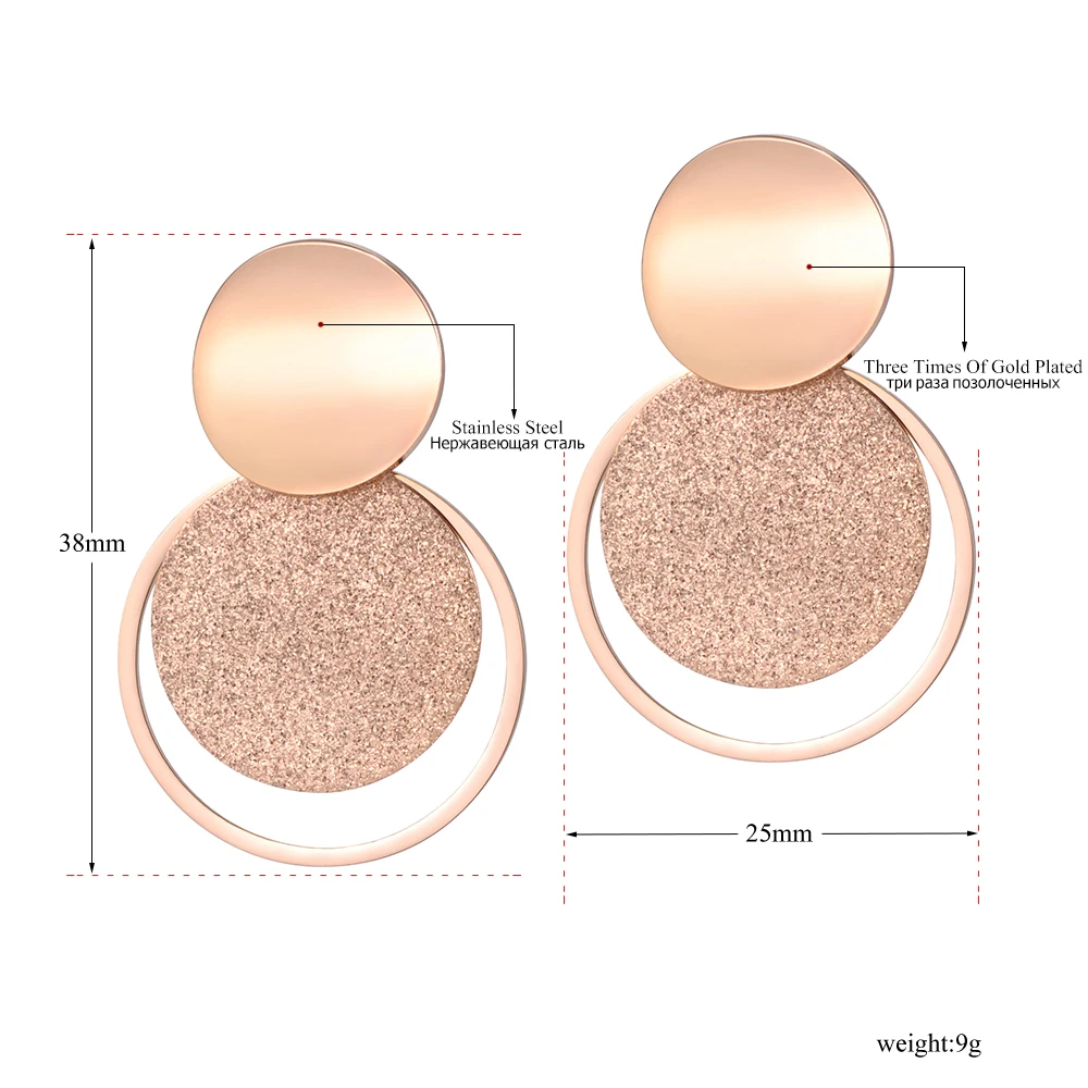 Zoomano богемные ювелирные изделия из нержавеющей стали розовое золото матовый лист