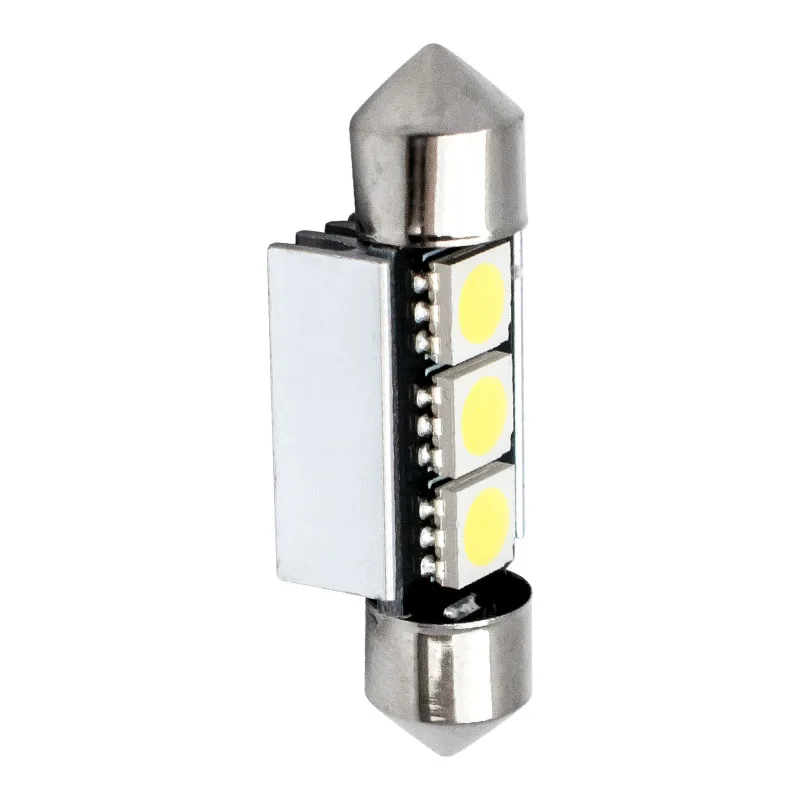 1 шт. 36 мм/39 мм C5W 3SMD 3 SMD 5050 светодиодный CANBUS без ошибок гирлянда лампы номерного