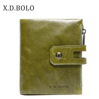 x d bolo wallet women genuine leather card holder wallets female zipper clutch ladies purses with coin pocket womens wallet