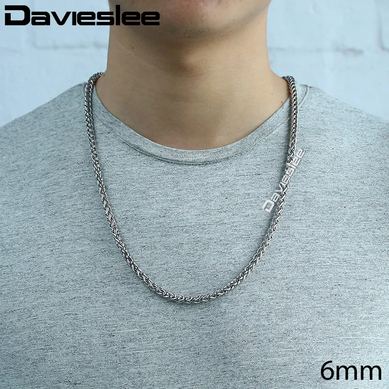 Ожерелье мужское из нержавеющей стали 3/4/5/6/8/10 мм|chain wholesale|men chainstainless steel necklace |