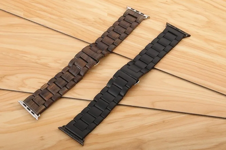 Новинка 2017 года для Apple Watch специальные Wood ремешок Ремешок iwatch 42 мм ссылка браслет