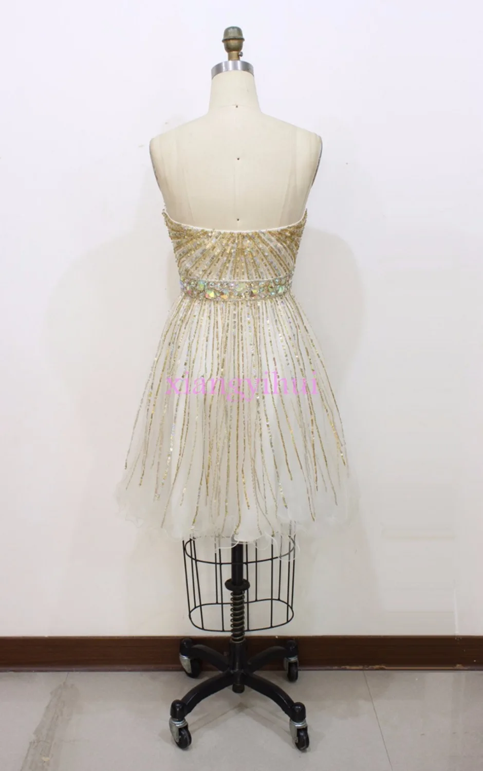 Short A-Line Ball Tulle Cocktail Dress Sequined Crystal Straps Formal Party Sweetheart Neck Line Homecoming | Свадьбы и торжества