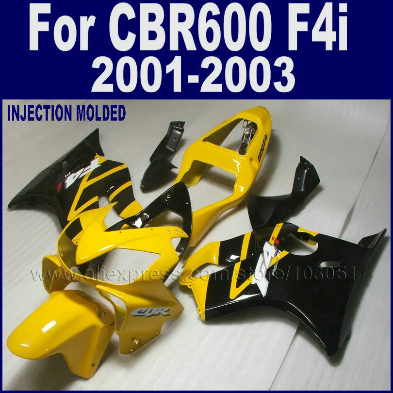 

7 подарков комплект обтекателей для мотоциклов Honda CBR 600 F4i 2001 2002 2003 CBR 600 F4i 01 02 03 оранжевый черный обтекатель