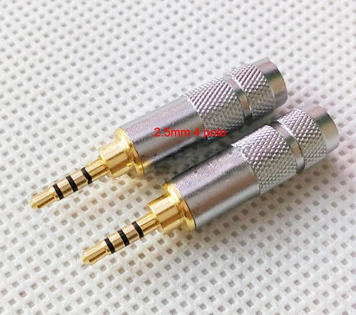

2.5mm Stereo 4 Pole Repair Headphone Plug Cable Audio Solder DIY CONNECTOR 50pcs