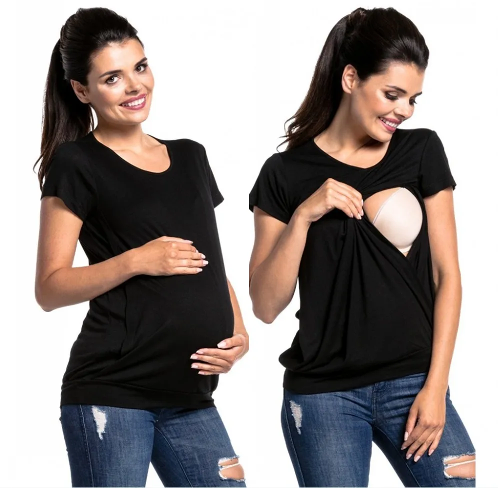 В наличии большие размеры Одежда для беременных летние футболки грудного