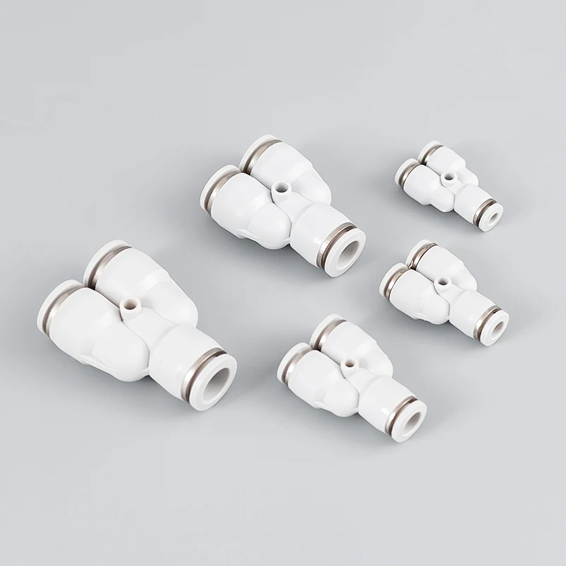 

Tee Port Y Shape Air Pneumatic 12mm 8mm 10mm 6mm 4mm OD Hose Tube Push in Gas Plastic Pipe Fitting Connectors Quick Fittings