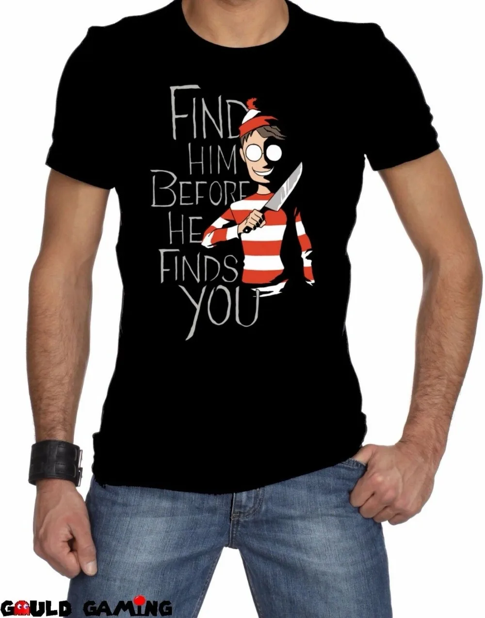 Где Waldo? Футболка унисекс с забавным ужасом для взрослых размеры на Хэллоуин
