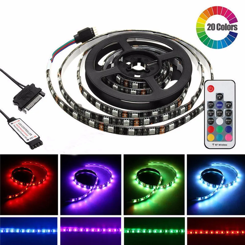 Светодиодный светильник Magic RGB 1 м 2 полный комплект для ПК чехол SATA 17 ключей