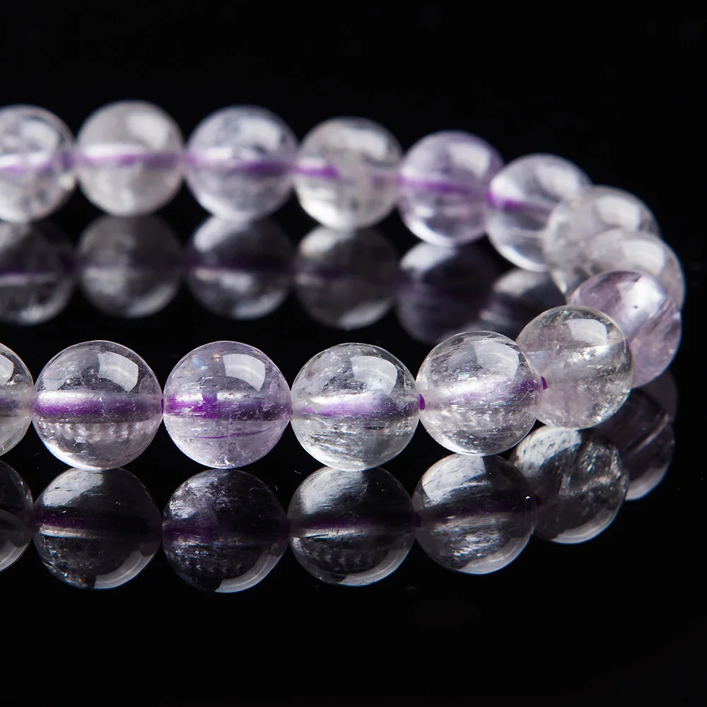 Top Natural Purple Kunzite Round Beads Bracelet Gemstone 8.5mm Cat Eye Crystal Women Men Stone Rarest Jewelry AAAAA | Украшения и