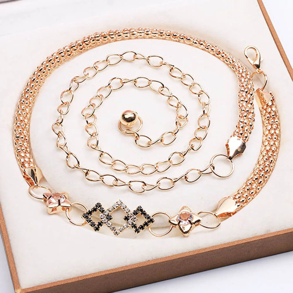 2019 NEW Women's Lady Fashion Metal Chain Style Belt Body match with other dress as accessory 3.6 | Аксессуары для одежды
