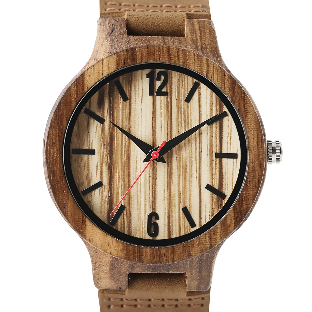 

Luxury Brand Men Bamboo Wood Watches Men and Women Quartz Clock Fashion Casual Genuine Leather Strap Wrist Watch Male Relogio