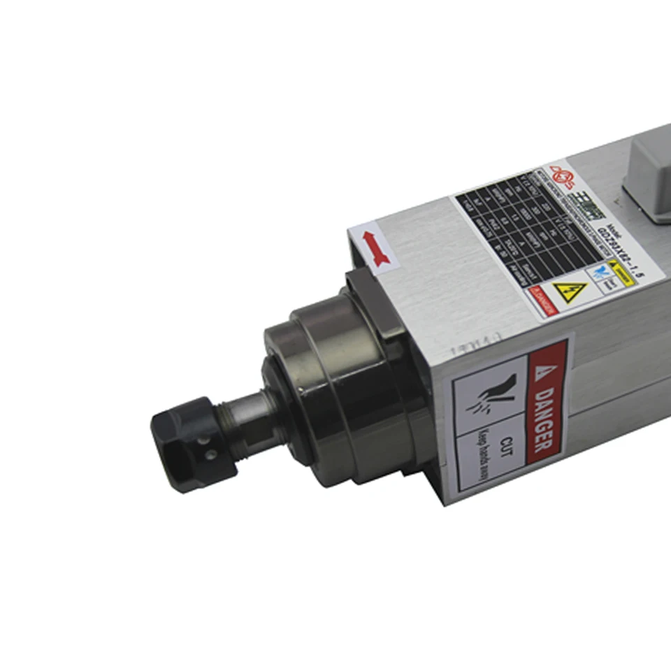 

1.5kW Square Air Cooled Spindle 220V/380V CNC High Power Spindle Motor for Engraving Machine ER20.
