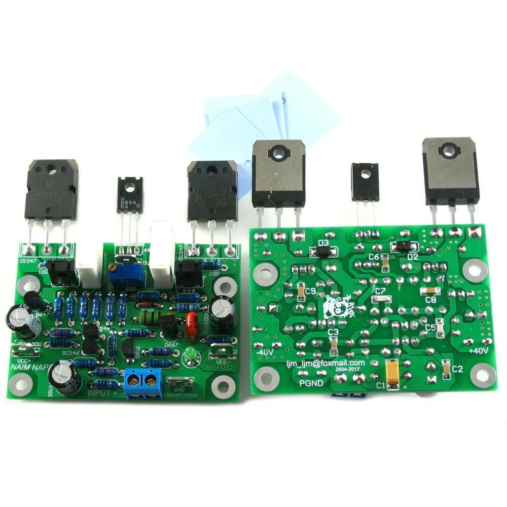 Одна пара NAIM NAP250 MOD клон Собранный класс AB двойной стерео усилитель доска 80 Вт 8R AMP